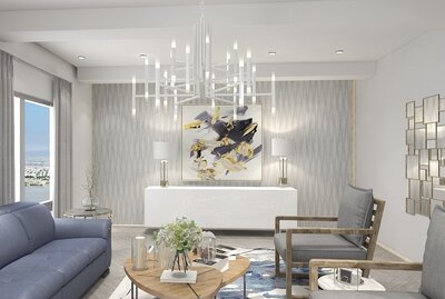 Luxury living room render