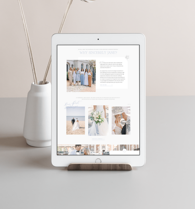 Wedding Planning Showit Website Design