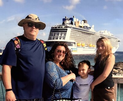 Bre on a cruise with her family