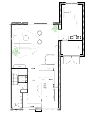 2D plattegrond variant 3 woonboerderij Zuid-Holland project van BOU Living
