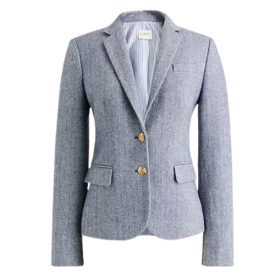 Bernaar LA Lauren Blazer in White with gold buttons