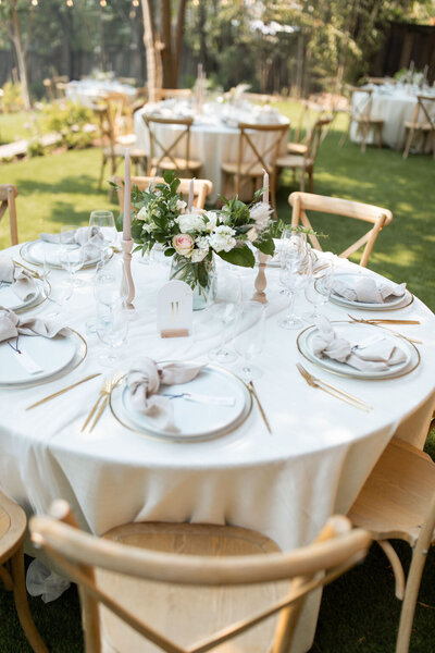 Beautiful colorful tablescape in Loomis