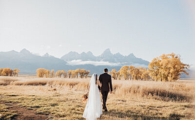 Fall elopement in Grand Teton National park