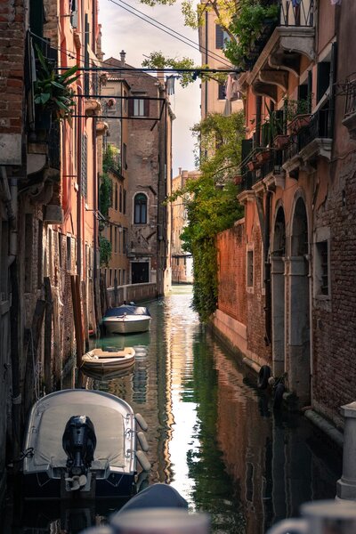 venice boats in canal