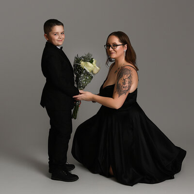 Elegant family portrait with parents and children, created during a curated session in Syracuse, New York.