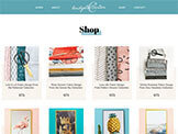 Shop mobile slideshow Artwork & Design one-pager website The Template Emporium