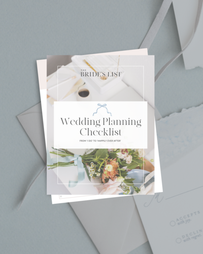 The Bride's List free wedding planning checklist resource for brides.