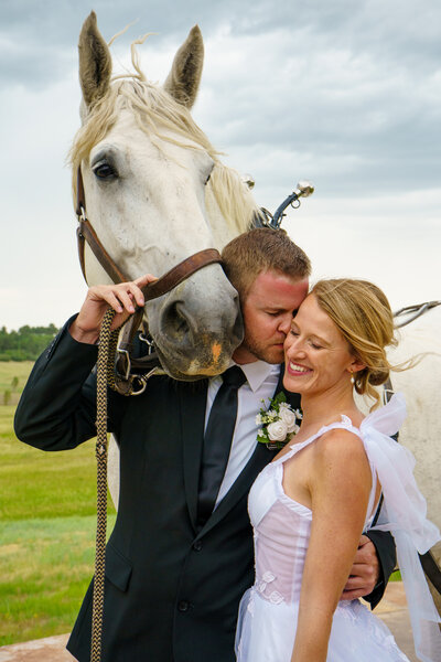 Stunning Bridal Portrait captured by colorful Colorado micro-wedding photographer