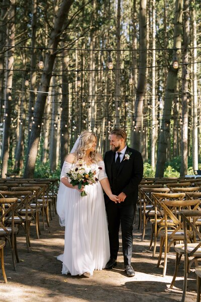 An outdoor wedding venue with Clear Top Tent near London, Ontario.