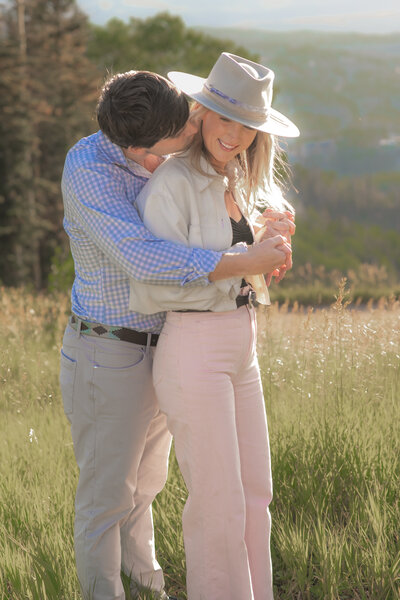 An engagement photo shoot in Camas, Washington