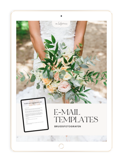 Mock up e-mail templates voor bruidsfotografen