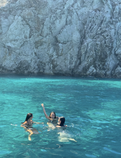 A group of woman hugging and connecting in Bali