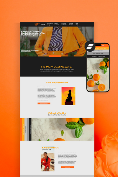 Empowering, motivating, and unapologetic website template for brand designers. 