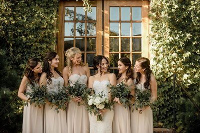 greenery bridesmaids bouquets