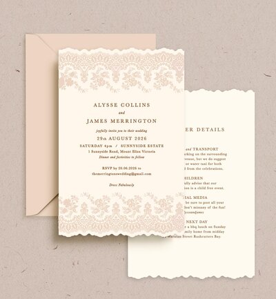 Tangerine peach colour theme Big Love wave 2 card invitation package by State of Elliott