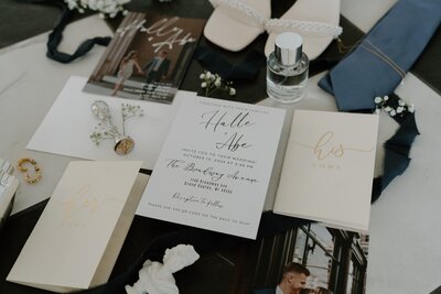 wedding flat lay
