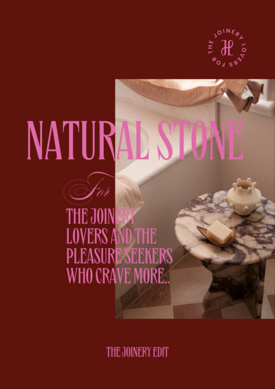 Joinery Education - natural stone for designers