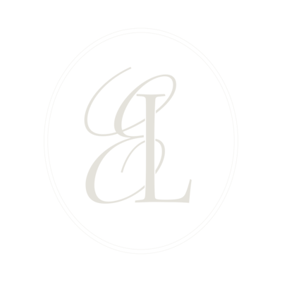 Emma Leeann, Long Island Wedding Photographer Submark Logo in White