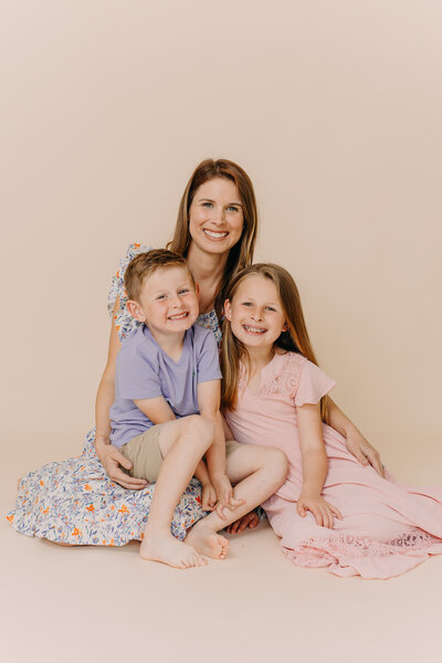Young family of three
