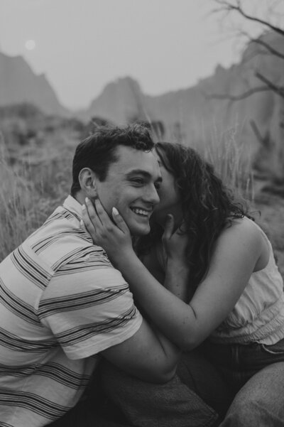 Engagement photos at Smith Rock late fall