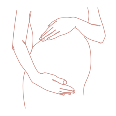 Illustration single-line d'une femme enceinte