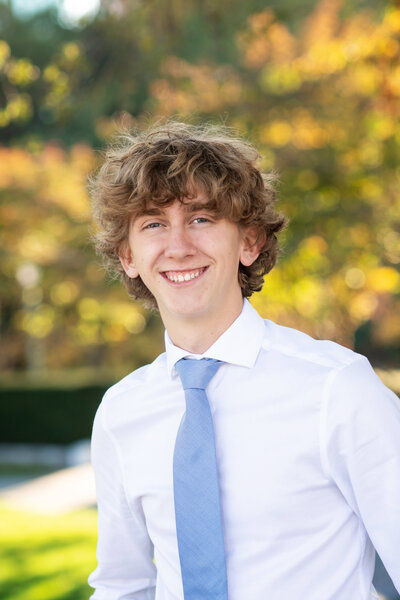 Smiling senior portrait akron ohio