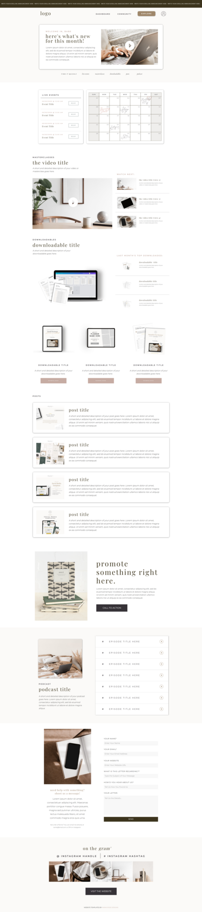 membership site template membership site template