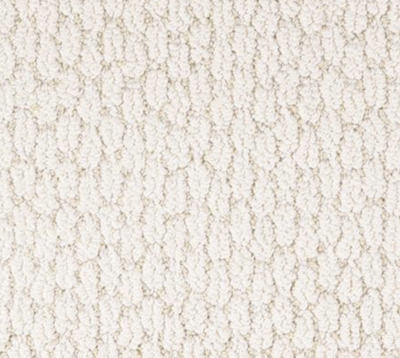 White and beige berber carpet.