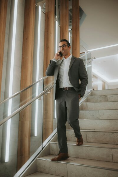 business man on phone