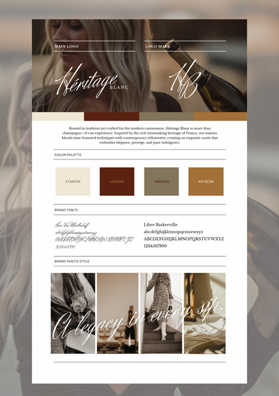 Heritage Blanc Visual Brandboard