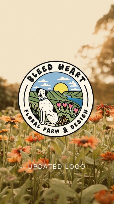 bleed hart floral farm logo