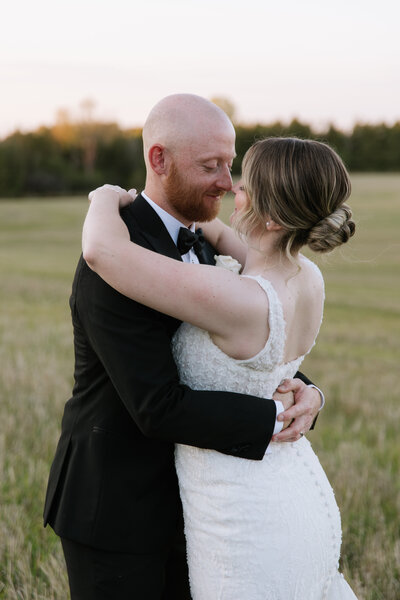 Ottawa wedding photographer captures during couples photos at sunset - Evermore Weddings & Events