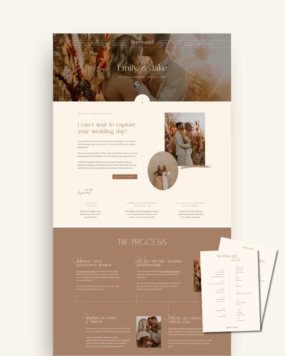 Showit Client Lounge templates for Photographers - Weddings 7