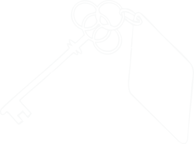 White Icon Drawing of Hotel Key