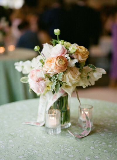 Wedding at The Farrell with colorful florals in Birmingham, AL