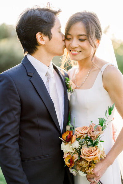 Fine art wedding photography of bride and groom