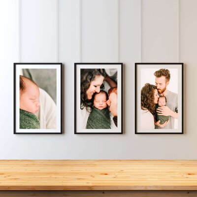 framed maternity photo of couple sitting on a bench in Springfield MO