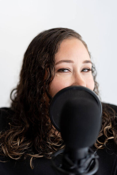 Pamela with Microphone