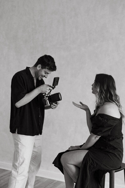 fort myers photographers playing in their photo studio
