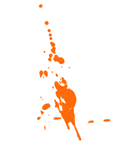Orange Paint Splatter Graphic