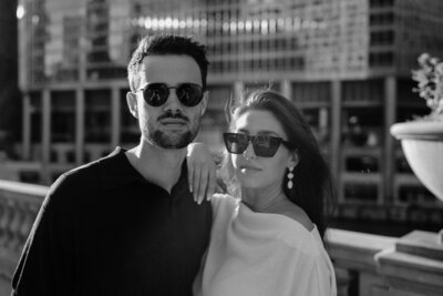 downtown engagement photos