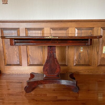 antique game table flip top furniture curator in CT