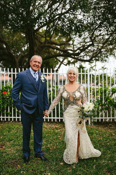 Bride-and-Groom-Portrait-Outdoors-Miami-