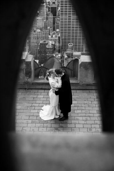 NYC Elopement at the Top of the Rock at Rockefeller Center by  NYC Elopement Photographer DAG IMAGES NYC