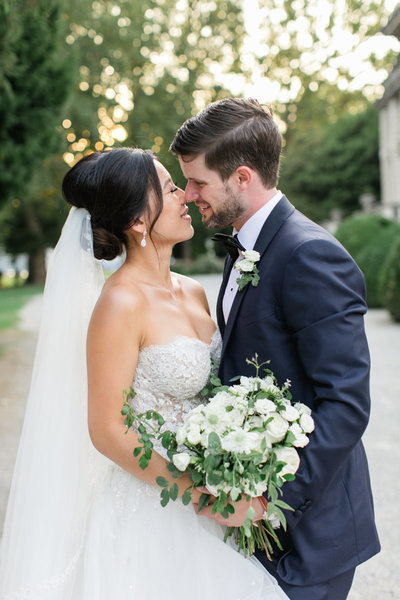 wedding portraits at villa erba in lake como