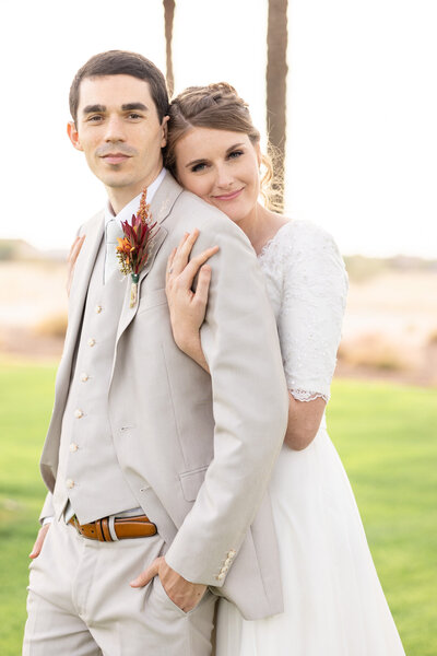 Bride and groom Pictures after ceremony in Buckeye, AZ