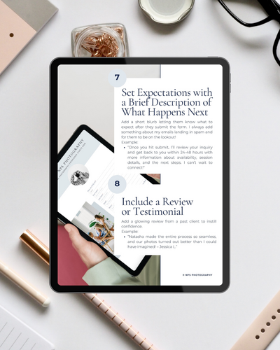 iPag with the Contact pages that serve freebie