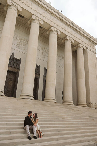 romantic engagement photos at lake in nashville, tennessee