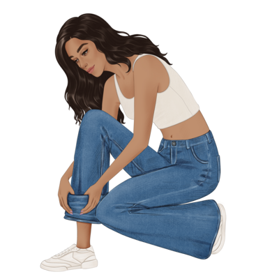 Adjustable length jeans snap hem