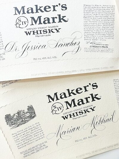 Custom Calligraphy Maker's Mark Labels